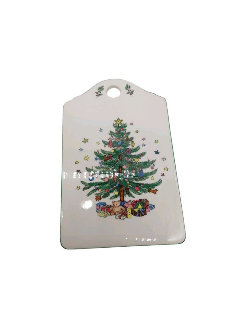 Nikko Holiday Christmas Tree Porcelain Plaque Japan